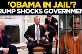 AI-generated image falsely depicting former U.S. President Barack Obama in handcuffs, escorted by law enforcement officers, symbolizing viral but untrue claims of his arrest in 2025."